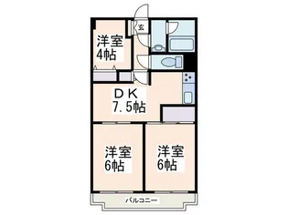 第3天照マンション【3階】の間取り