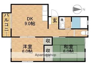 コーポラスカワベB【2階】の間取り