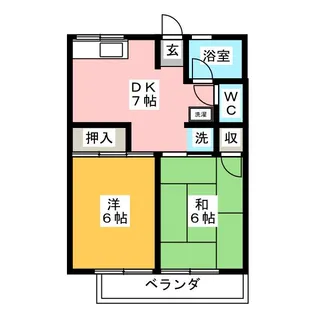 シティハイム東野【1階】の間取り