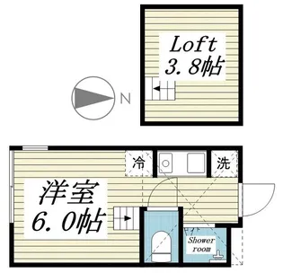 エリアサイワイ【1階】の間取り