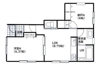 エトワール八幡町【1階】の間取り