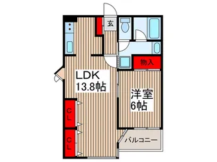 コスモ戸田公園ア-バンハイム【1階】の間取り