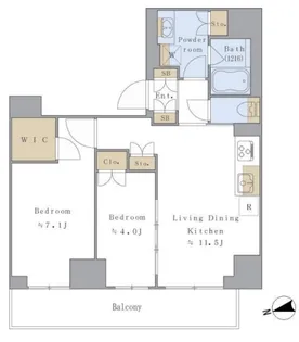 Brillia ist 赤羽 Brillia ist 赤羽【10階】の間取り