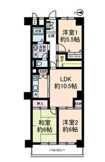 マンション国領【6階】の間取り