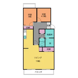 ドルフ花咲【4階】の間取り