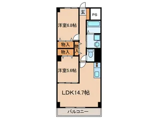 グランソルY&D【2階】の間取り