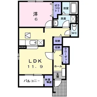 アクティブY21 B【1階】の間取り