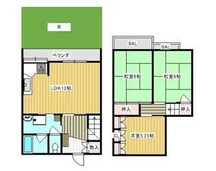 ガーデン幸田【1階】の間取り