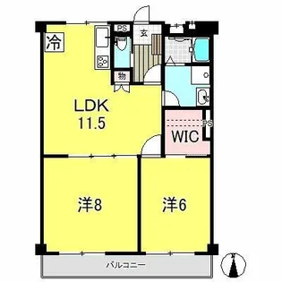 グリーンパークみその【2階】の間取り