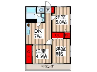 ルヴゥ-ル日進弐番館【3階】の間取り