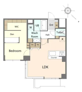 ルイマーブル乃木坂【1階】の間取り