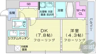 スペチアーレ大通【8階】の間取り