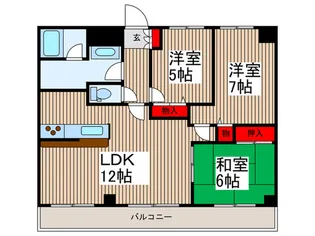 西川口パインマンションII【6階】の間取り