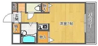 ベルビューレ千里山参番館【2階】の間取り