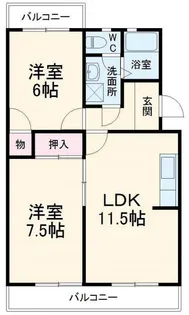 レジデンス曳馬【1階】の間取り