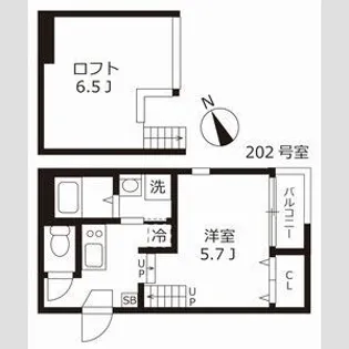 メゾンドセレーノ【2階】の間取り