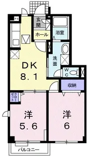 ミーティスN【1階】の間取り