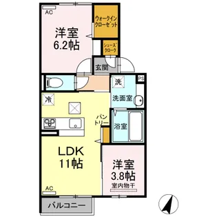 リカーネ B【1階】の間取り