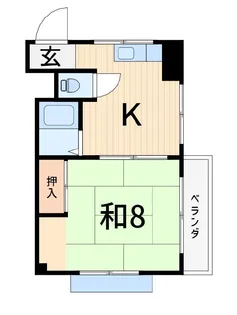 八十吉コーポ【1階】の間取り