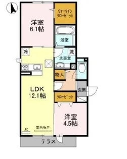 クローバー友井【2階】の間取り