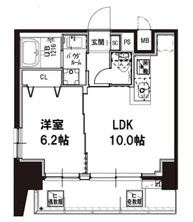 メゾンドアーク南大井【7階】の間取り