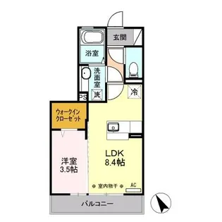 シャ・ペルサン C【3階】の間取り