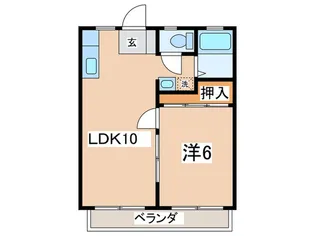 サンフェリカB【1階】の間取り