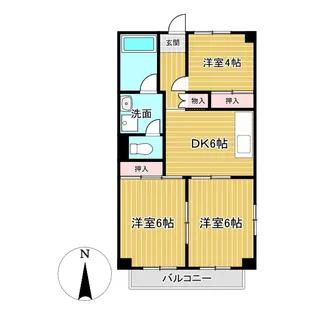 東洋マンション【4階】の間取り
