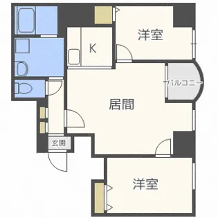 ロイヤルコート33【8階】の間取り
