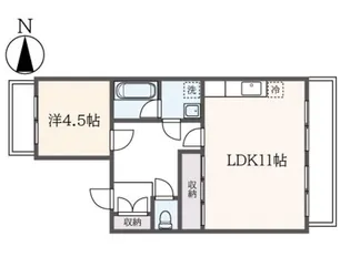 ヒルクレスト石川【3階】の間取り
