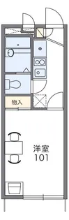 レオパレスカンフォタブル伊倉I【2階】の間取り