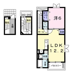 シャンルース【3階】の間取り