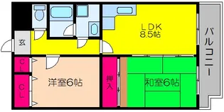 ソファイン深井【5階】の間取り