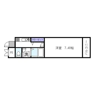 宝町スカリエッティ【7階】の間取り