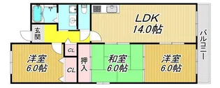 サザンフィールド【1階】の間取り