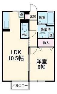 ディアコートV【1階】の間取り