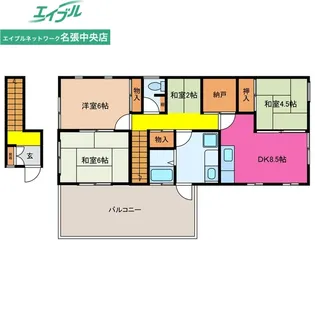 ペンタス【2階】の間取り