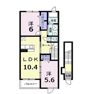 エレガンシア新郷II【2階】の間取り