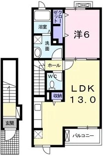 リバーサイドIII【2階】の間取り
