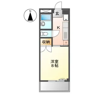 クィーンシティー吉川【1階】の間取り