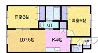 イーストウォームス【2階】の間取り