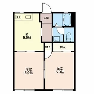 アゼリアハイム【1階】の間取り