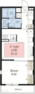 リブリ・クレッセント宮本【2階】の間取り