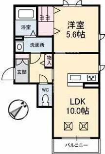 Sol Perla医大西【2階】の間取り