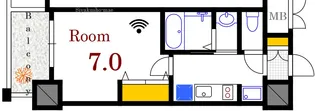 エステムコート広島国泰寺【7階】の間取り