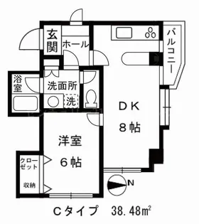 グレンピーク国領【3階】の間取り