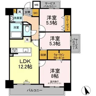 SunResidence小禄【2階】の間取り