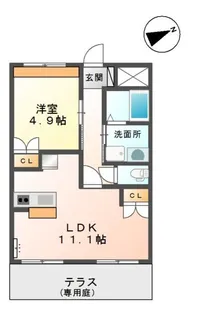 エバーグランディールII【1階】の間取り
