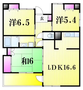 Noblesse Kitakogane【3階】の間取り
