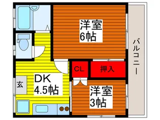 ツチヤハイツ【2階】の間取り